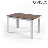 VICCO Tavolo da pranzo KARLOS 140cm Bianco Noce Tavolo da sala da pranzo