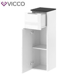 VICCO Scaffale per bagno OTIS Bianco Scaffale alto Credenza di base per lavabo C