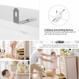 Scaffale per CD Armadio porta DVD bianco libreria a parete pensile Vetrina