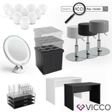 VICCO Toeletta Trucco Tavolo MAX Cosmetici Tavolino Specchio bianco