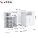 Scrivania HOUSTON bianco Tavolo da lavoro Tavolo per ufficio Vicco