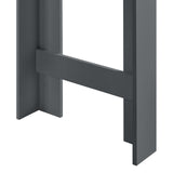 Tavolo Alto da Bar 110 x 50 x 103 cm Penisola Cucina con 3 Ripiani - Grigio
