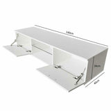 Mobile TV Porta Televisore con Luci LED Telecomando Design Moderno 2 Ante Bianco