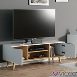 Credenza bassa TV Tavolo TV NEPTUNE Credenza bianco Scandinavo Rovere Vicco