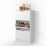 Vicco Scarpiera Luca Scarpiera bianca a 3 scomparti Scaffale porta scarpe Mobile