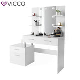 Tavolo cosmetico da trucco make-up specchio + LED Bianco Maria Vicco