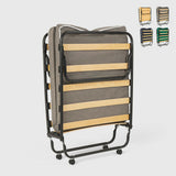 Brandina letto pieghevole ruote e doghe con materasso 80x180 cm