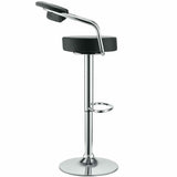 Set Sgabelli Cucina Seduta Pelle Imbottita Sgabello con Braccioli Casa Bar Nero