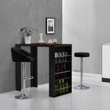 [en.casa] Tavolo da bar con bar integrata nero tavolo bar bancone bar da casa