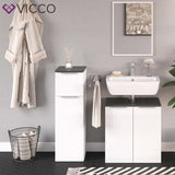 VICCO Scaffale per bagno OTIS Bianco Scaffale alto Credenza di base per lavabo C