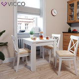 Tavolo da cucina Namos 80x80cm bianco piccolo quadrato Vicco