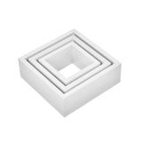 Set Mensola Pensile Biblioteca CD DVD Scaffale Cubo Lounge Bianco