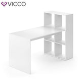  Vicco Scrivania Emir bianca Tavolo per computer con ripiano Armadio Divisorio
