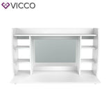 VICCO Toeletta Trucco Tavolo MAX Cosmetici Tavolino Specchio bianco