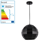 Luce a Sospensione Metallo Nero Plafoniera Luce Lampada Design