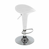 Set 2 Sgabelli Cucina Regolabile Acciaio Sgabello Girevole Bianco Casa Bar