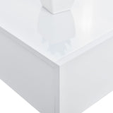 Comodino Bianco Lucido Tavolo Comodino Cassettiera Tavola da Muro Scaffale