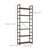Libreria a 6 Ripiani Scaffale Portaoggetti Scaffalatura Ufficio Stile