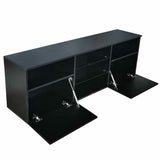 Mobile TV Porta Televisore con Luci LED Telecomando Design Moderno 2 Ante Nero