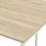 Scrivania Con Scaffale Tavolo da Ufficio Computer Lavoro PC Rovere/Bianco