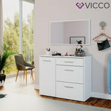  Vicco Toeletta da trucco Klara bianco incl. Specchio Panchina Cassettone porta
