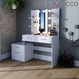 Tavolo cosmetico da trucco make-up specchio + LED Bianco Maria Vicco