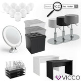 Vicco Toeletta Julia Tavolo per toeletta Specchio LED Cosmetici Tavolino