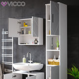 Armadietto da bagno Armadietto per bagno Armadietto alto bianco Irma Vicco