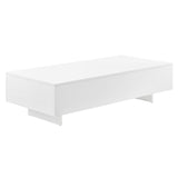 Tavolino Basso da Salotto/Soggiorno 115 x 55 x 31 cm Tavolino da caffè - Bianco