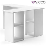Scrivania ad angolo bianco Computer Scrivania per ufficio PC Scrivan Vicco