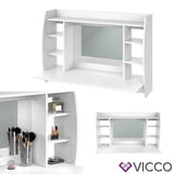 VICCO Toeletta Trucco Tavolo MAX Cosmetici Tavolino Specchio bianco