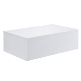 Mensola con Cassetto Pensile Parete Cassettiera Bianco Lucido