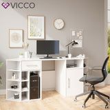 Scrivania HOUSTON bianco Tavolo da lavoro Tavolo per ufficio Vicco