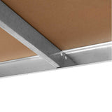 SCAFFALE 5 RIPIANI METALLO E LEGNO 180X90CM CARICHI PESANTI SCAFFALATURA ZINCATA