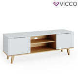 Credenza bassa TV Tavolo TV NEPTUNE Credenza bianco Scandinavo Rovere Vicco