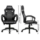 Sedia Poltrona Da Ufficio Direzionale Ruote Girevoli Sportiva Racer Gaming Nero