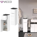 VICCO Scaffale per bagno OTIS Bianco Scaffale alto Credenza di base per lavabo C