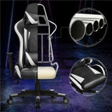 Poltrona Sedia Gaming Ufficio Ergonomica Schienale Alto Reclinabile 180° Nera