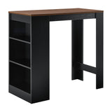 Bancone Tavolo Alto da Bar Penisola Cucina con 3 Ripiani