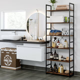 Libreria a 6 Ripiani Scaffale Portaoggetti Scaffalatura Ufficio Stile