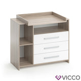 VICCO Cassettone con fasciatoio Scaffale con fasciatoio Mobile per bebè