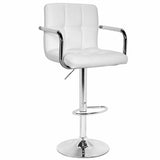 Set Sgabelli Cucina Seduta Pelle Imbottita Sgabello