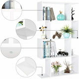 Scaffale Libreria da Terra in Legno Mensole Scaffali Cubi a 4 Ripiani per Casa