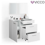  Vicco Toeletta da trucco Klara bianco incl. Specchio Panchina Cassettone porta
