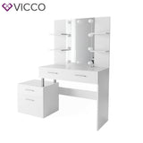 Tavolo cosmetico da trucco make-up specchio + LED Bianco Maria Vicco