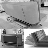 Divano letto a 3 posti Sofa divano letto in tessuto Grigio
