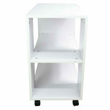 Tavolino Divano Libreria Design Moderno 2 Ripiani Ruote Mobile TV Casa Quercia