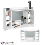 VICCO Toeletta Trucco Tavolo MAX Cosmetici Tavolino Specchio bianco
