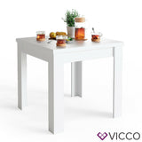 Tavolo da cucina Namos 80x80cm bianco piccolo quadrato Vicco