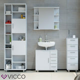 VICCO Mobile da bagno ILIAS Bagno Specchio Scaffale Credenza di base Armadio